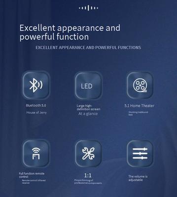 A600Y Active Home Theater Power Amplifier 5.1 Multi-channel 5*50W+100W Independent Adjustment Remote Control BT 5.3 Subwoofer