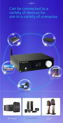 A600Y Active Home Theater Power Amplifier 5.1 Multi-channel 5*50W+100W Independent Adjustment Remote Control BT 5.3 Subwoofer