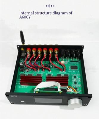 A600Y Active Home Theater Power Amplifier 5.1 Multi-channel 5*50W+100W Independent Adjustment Remote Control BT 5.3 Subwoofer