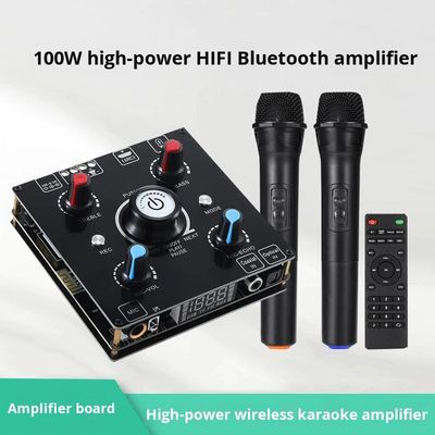 2.0 Saluran High-Power 100W Wireless Karaoke Amplifier BT Lossless Decoding HDML ARC Optical Fiber Coaxial Electronics Stock