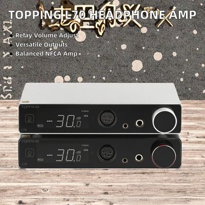 L70 NFCA Home Audio Amplifier 3500mW*2 Full Balanced 4Pin XLR+4.4 Balanced+6.35mm SE Output Preamp Relay Volume Amplifier