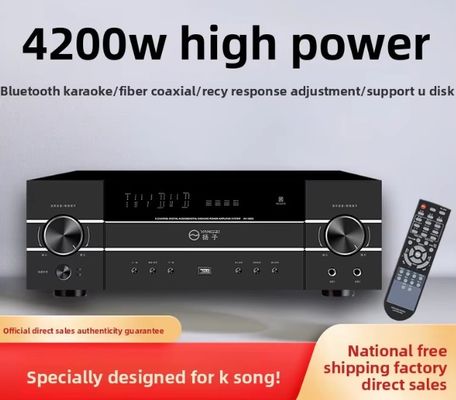 5.1CH 4200W High-Power Pro Audio Amplifier dengan Anti-Feedback, BT Wireless, untuk Home Karaoke Stage Performance KTV Meeting
