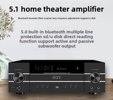 5.1CH 4200W High-Power Pro Audio Amplifier dengan Anti-Feedback, BT Wireless, untuk Home Karaoke Stage Performance KTV Meeting