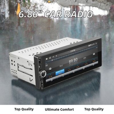 Single Din 6.86 Inch CarPlay/Android Auto Car Radio dengan Touch Screen LCD USB Connection Penempatan Dashboard