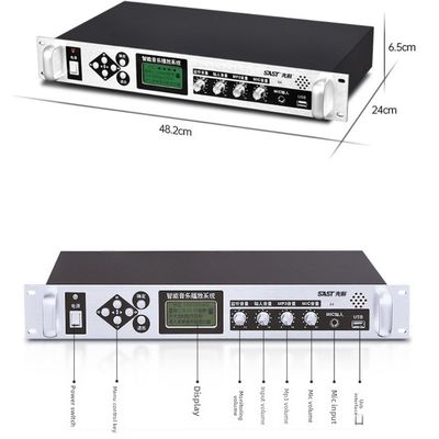 Timed Playback Broadcast System MP3 Automatic Ringing Amplifier dengan Outdoor Metal Column Amplifier