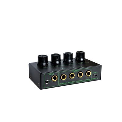 Penguat Headphone Monitor RGB 4 Arah Stereo Audio Sound Card & Mixer Distributor Audio Headphone