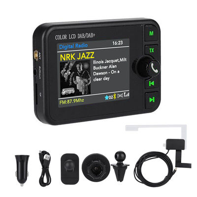 Penerima Radio DAB/DAB+ LCD Warna 2,4 Inci Kompatibel Nirkabel BT Pemutar MP3 Siaran Sinyal Digital FM Mobil untuk 1 Tahun