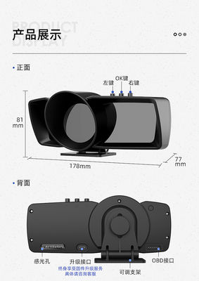 Pengukur Cerdas Tampilan Kecepatan GPS OBD2 2023 dengan Head-Up Display (HUD) Antarmuka Ganda untuk Elektronik Mobil
