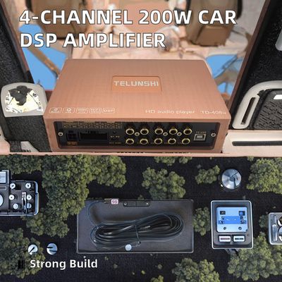 Jual Hot 4 * 50W Kelas AB Amplifier Mobil 4-Channel DSP Crossovers Subwoofer Amplifier Daya Otomatis (Tanpa Panel Kontrol)