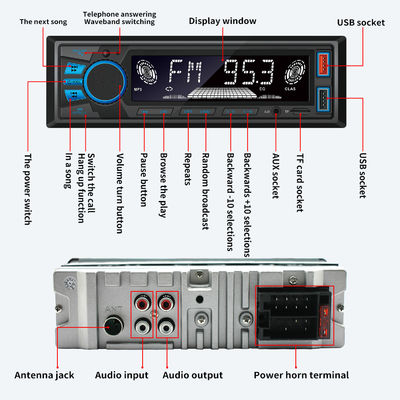 820S Model Pendek Lampu Biru untuk Mobil Wireless BT MP3 Player Radio Baru Host Phone Grip Hands-Free Lossless Musik untuk Trans-Border