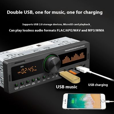 Creatall Pemutar MP3 Mobil Baru dengan Slot USB Flash Drive BT Nirkabel Radio FM Bebas Genggam Kompatibel dengan Kartu MP3 & TF