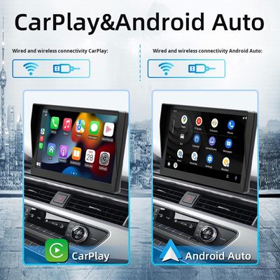 Pemain MP5 Mobil Portabel 9 Inci Creatall HD Reversing Image untuk Penempatan Dasbor Carplay Nirkabel Bluetooth Koneksi USB