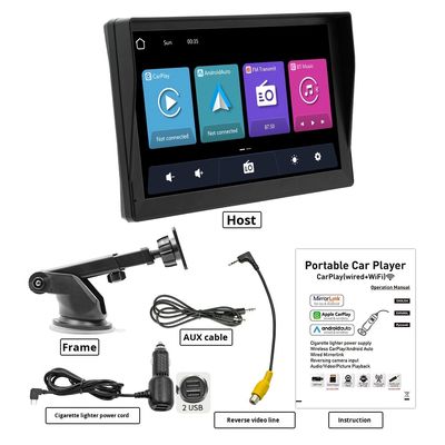 Pemain MP5 Mobil Portabel 9 Inci Creatall HD Reversing Image untuk Penempatan Dasbor Carplay Nirkabel Bluetooth Koneksi USB