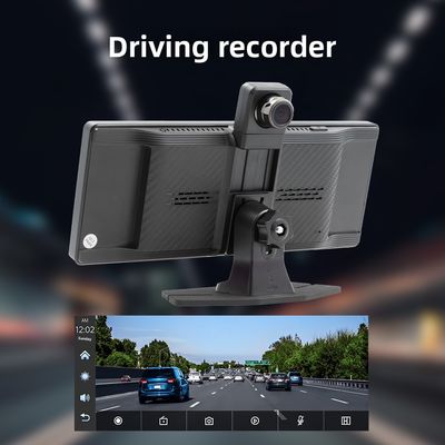 Creatall Portable 10.26 inci Dual Recording Dash Cam 2 Lensa Perekam Video Depan Belakang untuk CarPlay Navigasi Lintas Batas Mobil