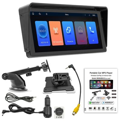 Creatall 10.26inch Portable Car MP5 Player untuk BT HD Rearview Camera FM Transmitter Wireless CarPlay Dashboard Dashboard