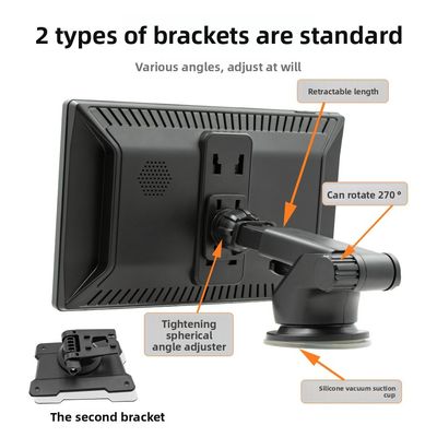 Creatall 9-Inch Portable High-Definition MP5 Player Layar Besar Wired/Wireless Carplay untuk Bluetooth Dashboard 1 Tahun