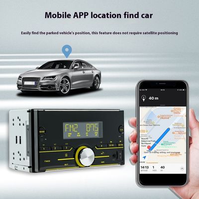 Creatall Pemutar MP3 Mobil Dual-Disk 12V Cerdas untuk Bluetooth Penguat Radio Mobil Lampu Berwarna-warni Koneksi Kartu Aux SD 1 Tahun