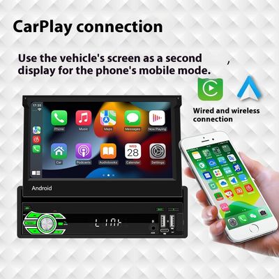 Creatall All-in-One 7 Inch Android Auto GPS Navigasi Retraktable Screen HD Rearview Wireless CarPlay untuk penggunaan otomotif