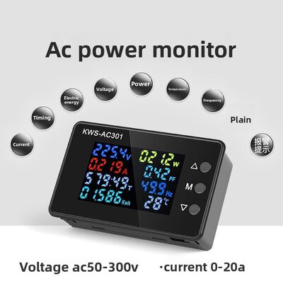 KWS-AC301 High-Precision Digital Display AC Power Monitor Voltage Meter with Alarm Prompt