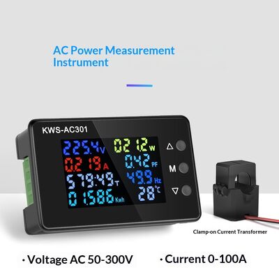 KWS-AC301 High-Precision Digital Display AC Power Monitor Voltage Meter with Alarm Prompt