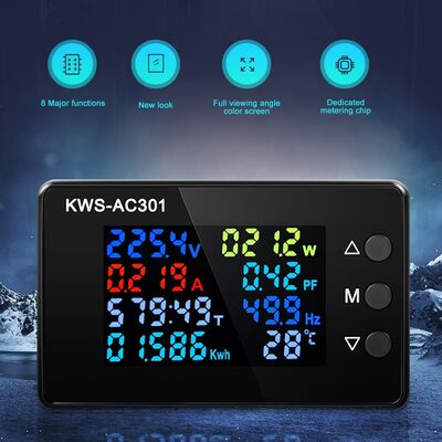 KWS-AC301 High-Precision Digital Display AC Power Monitor Voltage Meter with Alarm Prompt