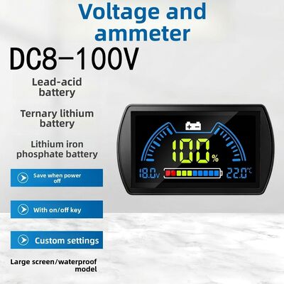 Two-wire 7-100V Digital Voltmeter for Lead-Acid Lithium Batteries Electric Meter Digital Display Universal Model 8856D Shenzhen