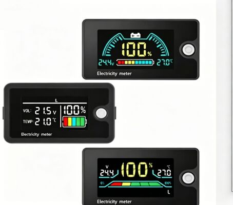 LCD DC Battery Meter 8-100V for EV Lead-Acid/Lithium Batteries