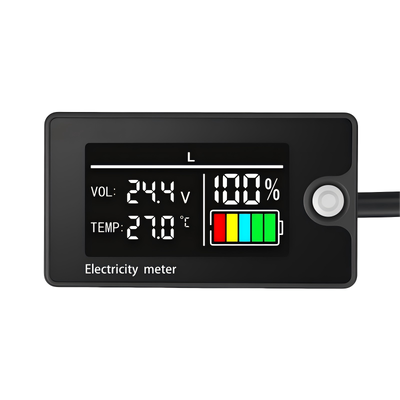 LCD Power Meter 8-100V with Voltage/Temperature/Capacity Display for EV Lead-Acid & Lithium Batteries Model