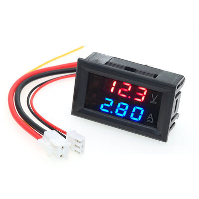 Mini Digital Panel Meter Tester 100V 10A Dual LED & LCD Display Volt & Current Voltage Detector for DC