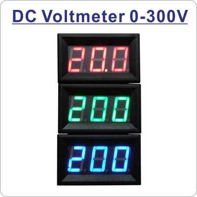 DC 0-300V 0-200V LED Digital Voltmeter & Ammeter Meter Dual Meter for Voltage & Current Measures Temperature AC Power Supply