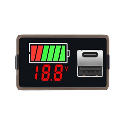 Dual USB Fast Charging Power Meter DC8-30/100V Type-C with Dual Display Electronic Components