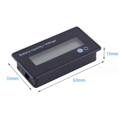 GY-6D LCD Display Battery Testers Voltmeter Power Level Indicator 6-63V Range for Lead-Acid Lithium Batteries Capacities