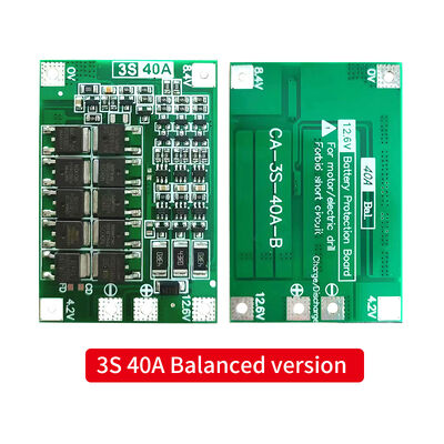 BMS 3S 40A Enhanced Balanced Lithium Battery Charger 12.6V 18650 PCM Protection Board Enhanced PCB & PCBA Product