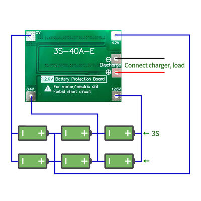 BMS 3S 40A Enhanced Balanced Lithium Battery Charger 12.6V 18650 PCM Protection Board Enhanced PCB & PCBA Product