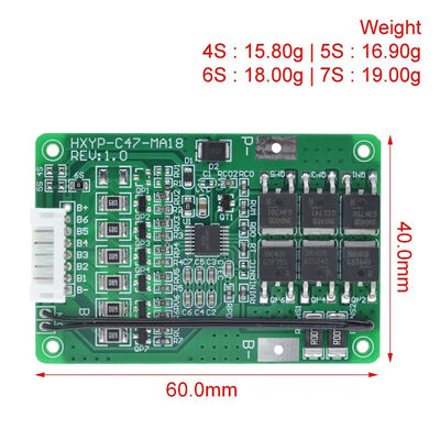 4S/5S/6S/7S BMS 48V Lithium Battery Charger 16.8V-21V 20A 18650 Lmo Ternary Temperature Protection Balance Board PCB PCBA