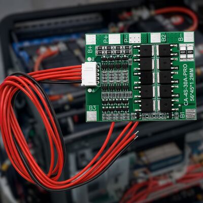 4S 30A 14.8V Li-ion Lithium Battery Protection Board BMS PCM with Balance Function for 18650 Lipo Battery Pack
