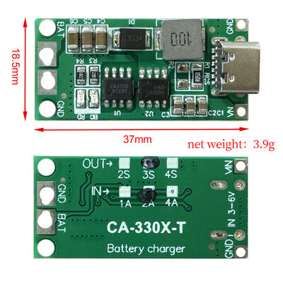 Type C USB Boost Module 1A/2A/4A 18650 Lithium Battery Charger Board BMS 2S 3S 4S Li-Po Polymer Power Bank PCB PCBA