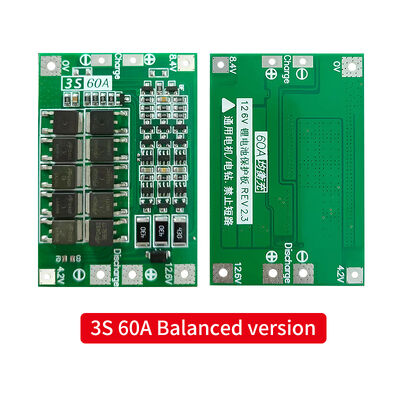 3S 60A Lithium Battery Charger Protection Board with Enhanced Balance BMS 18650 PCB & PCBA for Drill Motor