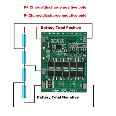 14.8V Ternary Lithium Battery Protection Board Series 4 Same Port Continuous 30A Made from PCB Material