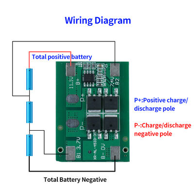 3S 10A 11.1V 18650 Lithium BMS Protection Board Same Port XR-AL-4533-3S-4MOS with PCB PCBA Material Same Port XR-AL-4533-3S-4MOS