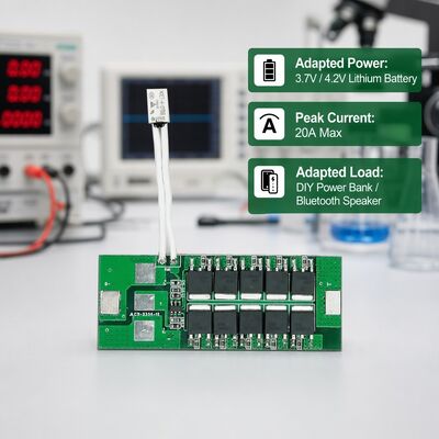 1S 20A 3.7V BMS Lithium Battery Protection Board 18650 Li-ion Lipo Battery PCM PCB Module with Charging Short Circuit Protection