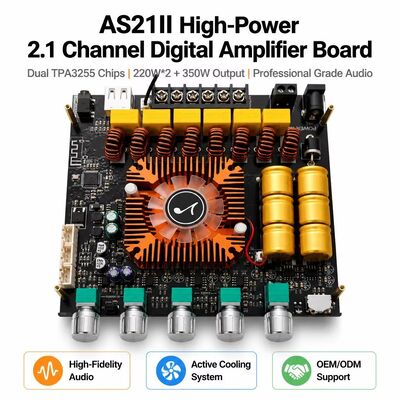 2.1 Saluran Dual TPA3255 Bluetooth 5.1 Amplifier Board Audio Amplifier Module 220W+220W+350W