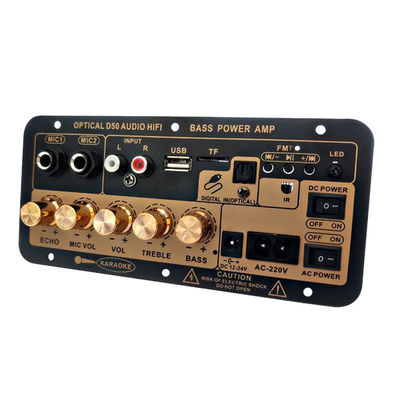 D50 Amplifier Board Dengan Optical Audio Bluetooth AMP USB FM Radio TF Player DIY Audio Subwoofer Mobil