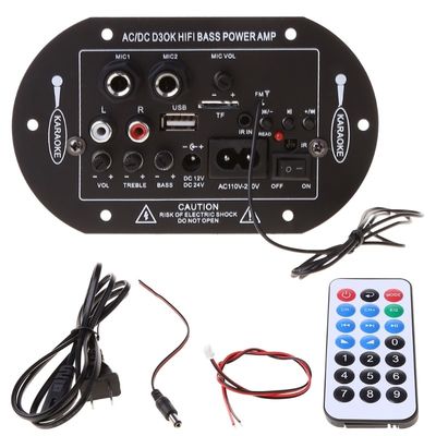 D3OK HIFI Bass Power Home Amplifier Board untuk 2 Saluran 2.0 AC/DC 12V 24V 220V Audio