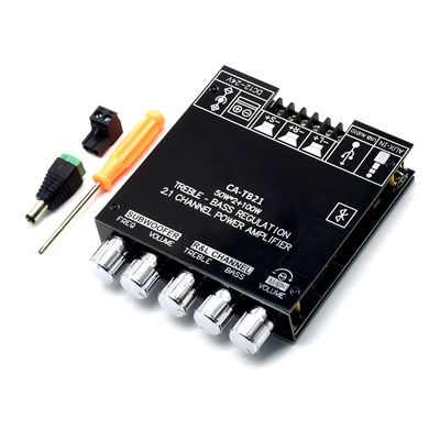 CA-TB21 Papan Audio Amplifier Subwoofer BT 2.1 Saluran 2*50W + 100W 12-24V AMP