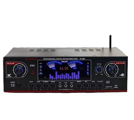 AV-888 7.1 Saluran 2000W Penguat Karaoke Home Theater Daya Tinggi Speaker Dual Loop 12 Tabung Terbuat dari Logam Tahan Lama