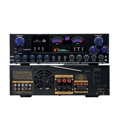 AV-9898 Penerima Audio Rumah Cannon Penguat Rumah 5.1 CH 500W*2+200W Surround+300W Subwoofer Logam Tahan Lama Pasif Independen