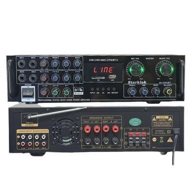 AV-6080BT 1000W 7-Channel Fixed Impedance Amplifier Rumah Mobil Penerima Logam USB Flash SD Card BT Wireless Player Global